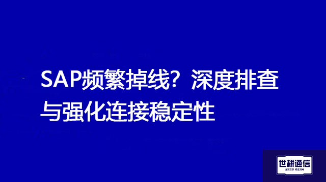 SAP频繁掉线？深度排查与强化连接稳定性？？？解决方案//世耕通信全球办公专网