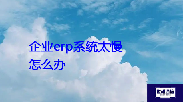 ​企业erp系统太慢怎么办？？？解决方案//世耕通信全球办公专网