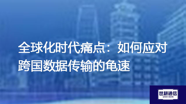 全球化时代痛点：如何应对跨国数据传输的龟速？？？解决方案//世耕通信全球办公专网