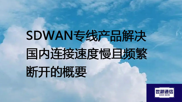 SDWAN专线产品解决国内连接速度慢且频繁断开的概要？？？解决方案//世耕通信全球办公专网