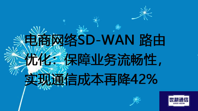 电商网络SD-WAN 路由优化：保障业务流畅性，实现通信成本再降42%？？？解决方案//世耕通信全球办公专网