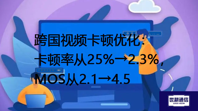 跨国视频卡顿优化：卡顿率从25%→2.3%，MOS从2.1→4.5？？？解决方案//世耕通信全球办公专网