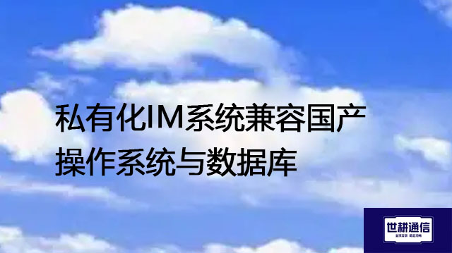 私有化IM系统兼容国产操作系统与数据库????解决方案//世耕通信  即时通讯(IM)私有化部署