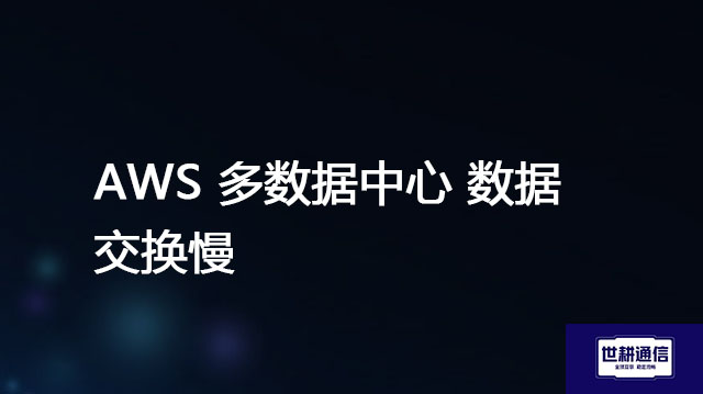 AWS 多数据中心 数据交换慢​？？？解决方案//世耕通信全球办公专网